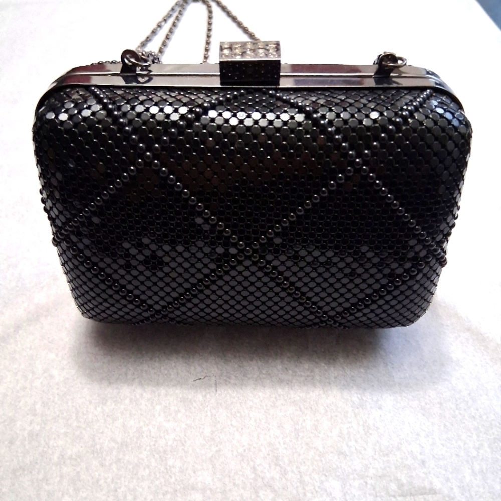 Nicole By Nicole Miller Black Sequin Clutch